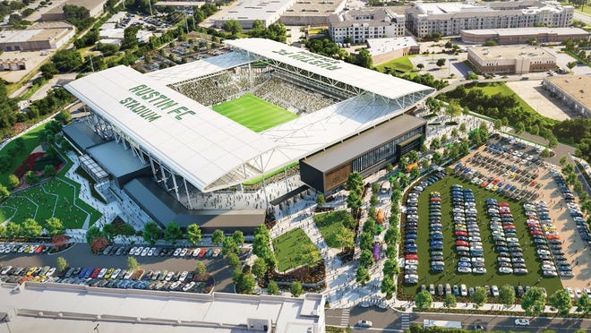 Austin voters on Tuesday will decide whether to approve a proposition that would require taxes and elections on leases of city-owned property. The measure began after city leaders approved a contract for a Major League Soccer stadium on city-owned land at McKalla Place. [COURTESY OF AUSTIN FC/GENSLER]