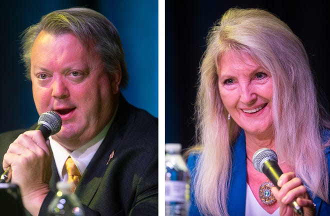Incumbent William Twyford and Tracy Mercer will face off in a Dec. 3 runoff election for the Winter Haven City Commission. [FILE PHOTOS/THE LEDGER]