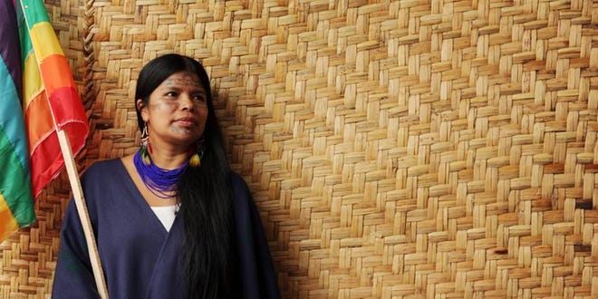 Environmental and human rights activist Patricia Gualinga, from an indigenous community in the Ecuadorian Amazon, will speak Tuesday and Wednesday at Worcester State University. [Submitted Photo]