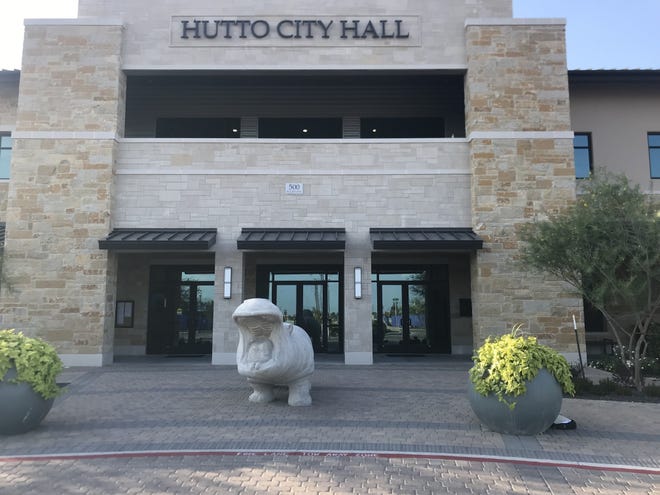 Hutto City Hall with hippo