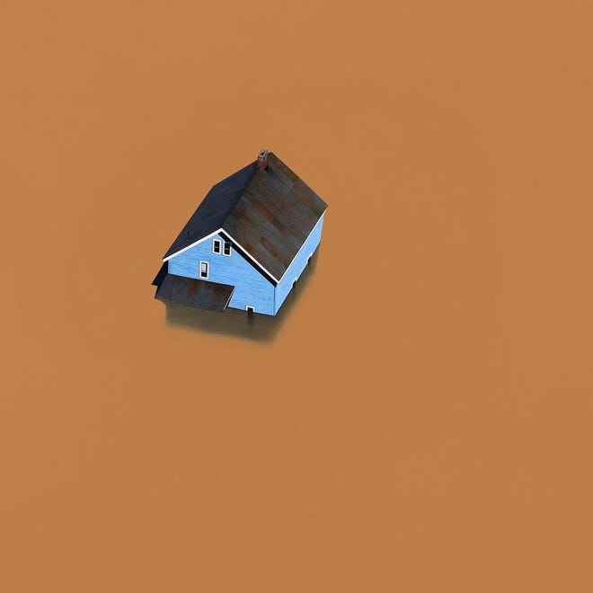 Christopher Burk, "Flooded House l" (36" x 36")