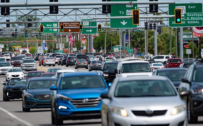 Traffic travels on U.S. 1, near State Road 312, in St. Augustine on April 5, 2019. [PETER WILLOTT/THE RECORD]
