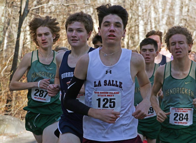 Jack McLoughlin, shown at last week's State Meet, led LaSalle to the New England crown Saturday in Connecticut.