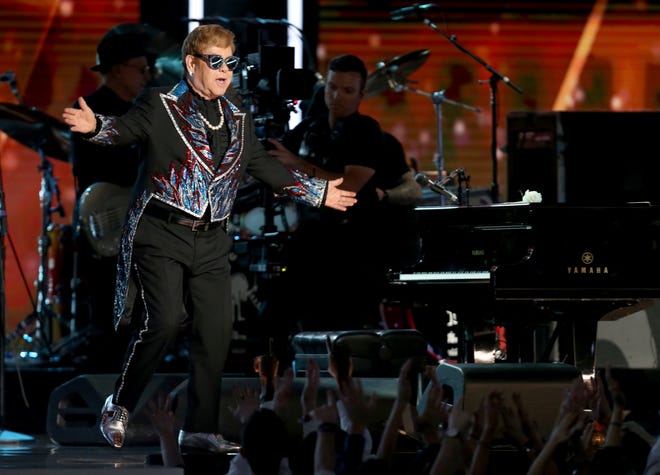 Elton John's Farewell Yellow Brick Road tour is in Cleveland. [The Associated Press file photo]