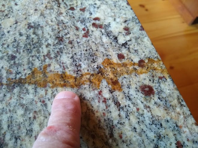 Some Discoloration In Granite Normal, How To Remove Spots From Granite Countertops