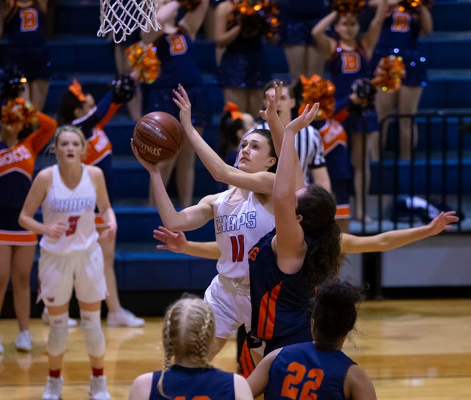Westlake forward Shay Holle (11) scored 19 points, grabbed seven rebounds and had four steals in a 65-39 win over Hendrickson to earn the American-Statesman’s Player of the Week honors. [JOHN GUTIERREZ/FOR STATESMAN]