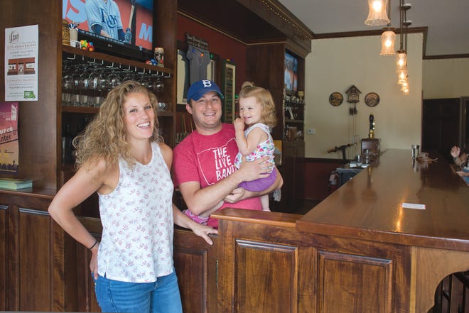 Owners Liz and Donald Staas with their daughter, Jacqueline, at Staas Brewing Co. in Delaware