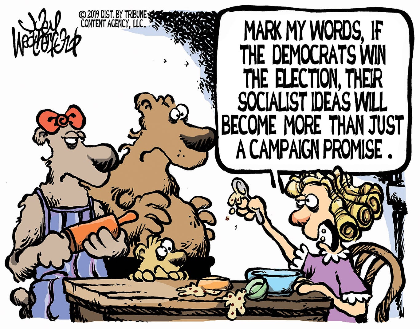 Weatherford cartoon: Socialist ideas