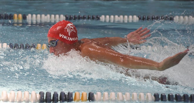 Fort Walton Beach's Nathaniel Rudman is seeded third in the 100 fly at state. [DEVON RAVINE/DAILY NEWS]