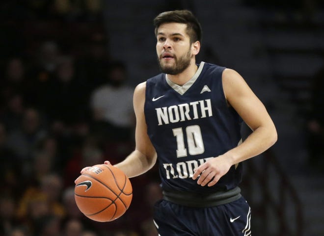 North Florida guard Ivan Gandia-Rosa has scored 34 points and passed for 14 assists in the Ospreys’ last two games. [AP file]
