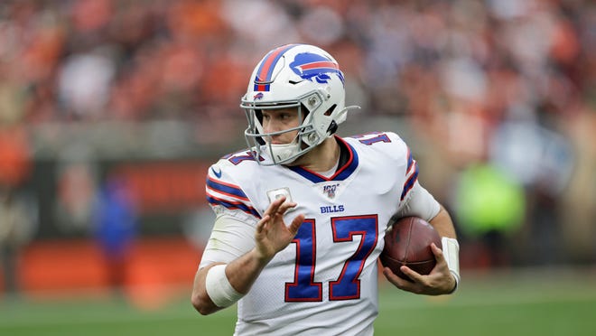 Bills quarterback Josh Allen threw two touchdown passes the last time he faced the Dolphins. He gets to face them again in Week 11. [Ron Schwane/The Associated Press]