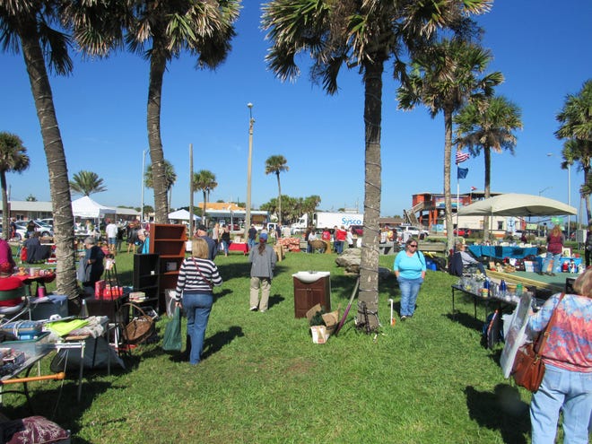 Shoppers flock to Veterans Park in Flagler Beach during last year’s Super Scenic 72-Mile Garage Sale. This year’s sale is set for 8 a.m. to 2 p.m. Saturday and organizers say it will stretch from Ponce Inlet to Fernandina Beach north of Jacksonville. [News-Journal file]