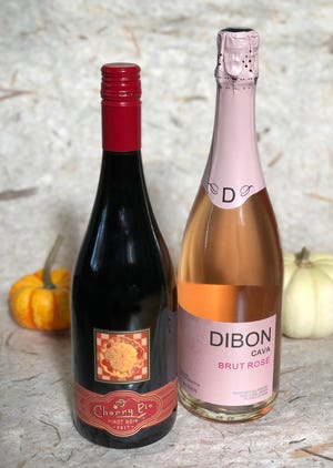 Cherry Pie Tri-County pinot noir and Dibon Brut Rose Cava are two great selections to enjoy with your Thanksgiving dinner. [Phil Masturzo/Beacon Journal]