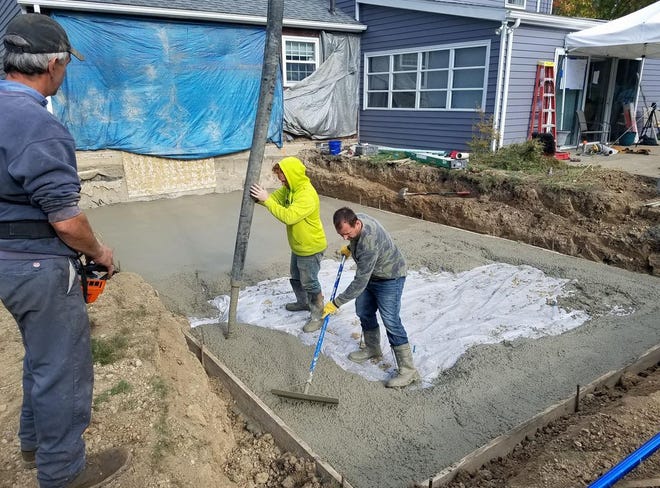 Work occurred earlier in the fall to construct an addition at the home of veteran Jim Mulroy and his wife, Carolyn. Jim Mulroy, who served in the U.S. Navy, was diagnosed with ALS and is not able to climb stairs. The project put in a bedroom and bathroom on the first floor of the house.
