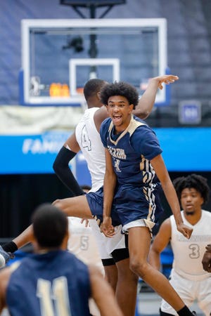 Paxon’s Isaiah Adams, who signed with UCF Thursday, scored a game-high 26 points in the Golden Eagles' Class 6A state semifinal loss to Lakewood. [Pierre DuCharme/Lakeland Ledger]