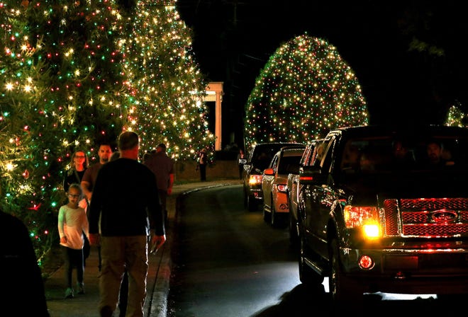 The first night of "Christmastown USA" in McAdenville last year. The lights will be turned on Monday, Dec. 2, this year. [JOHN CLARK/THE GASTON GAZETTE]