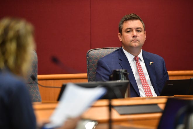 Sarasota County commissioners on Tuesday refused to pass Christian Ziegler’s Second Amendment Sanctuary resolution. The resolution is symbolic and pulls language from the state and federal constitutions. [Herald-Tribune staff photo / Mike Lang]