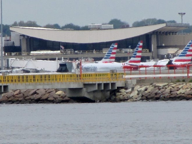Here's Logan Airport as seen from Castle Island in South Boston.