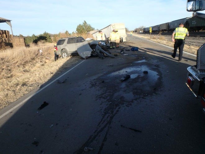 An accident on E. Old Highway 40, just east of the city, resulted in the death of a Salina man Tuesday. [Provided Photo]