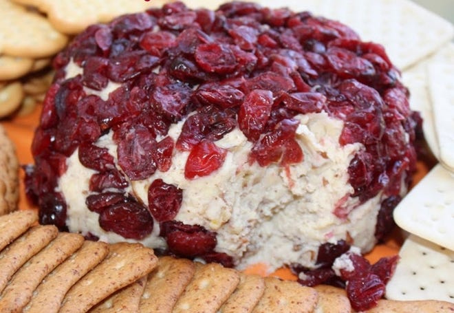 Cranberry, Pecan and White Cheddar Cheese Ball. [Laura Tolbert]