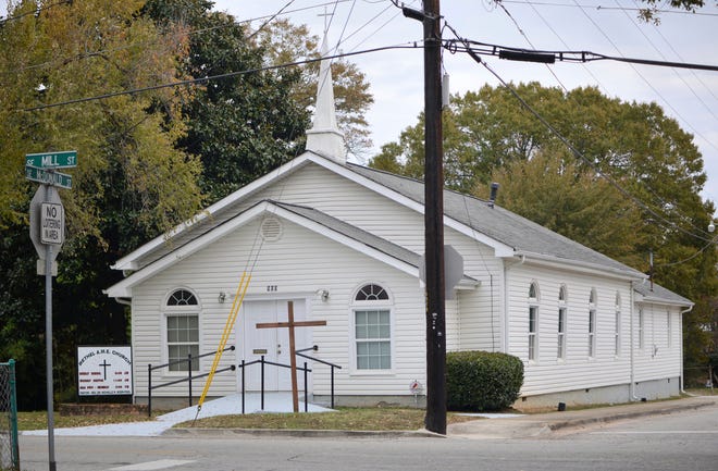 This Nov. 19, 2019 photo shows the Bethel African Methodist Episcopal Church in Gainesville, Ga. A white 16-year-old girl is accused of plotting to attack a mostly black church in Gainesville, where police say she planned to kill worshippers because of their race. (Nick Bowman/ Gainesville Times via AP)
