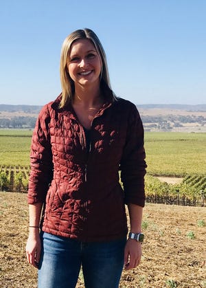 Cabria Estate Winery's winemaker Jill Russell at her 1,600-acre ranch in the Santa Maria Valley in California. [Photos by JoAnn Actis-Grande]