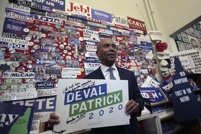 Former Massachusetts Gov. Deval Patrick. [The Associated Press]