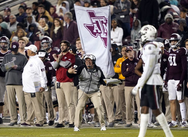 Texas A&M coach Jimbo Fisher reached back to the 1980s last week, showing off an old two-back split pro set that produced big results in the running game. Georgia coach Kirby Smart, who’ll probably have to stop it Saturday, likened it to trying to stop the wishbone. [DAVIS J. PHILLIP/THE ASSOCIATED PRESS]