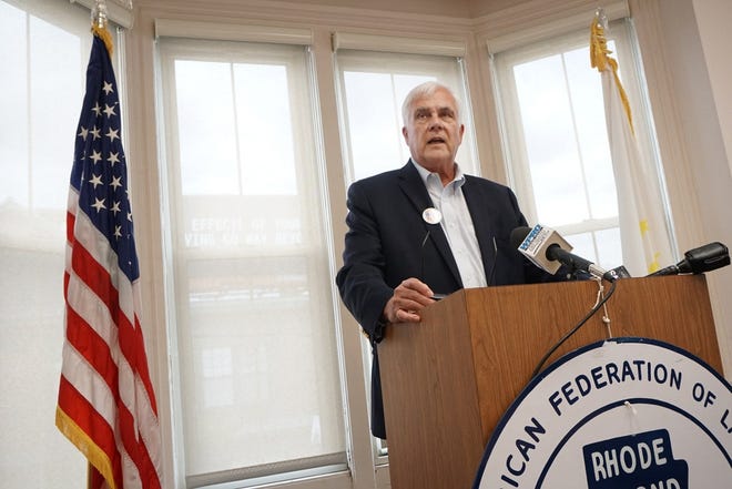 George Nee, president of the Rhode Island AFL-CIO, says a loophole in Rhode Island allows certain corporations to shift employee health-care costs to the state budget. [Providence Journal file / Sandor Bodo]