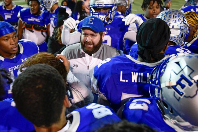 Head coach Joe Cluley has led Estacado to a 13-0 mark this season. The Matadors are scheduled to take on Greenwood at 7 p.m. Friday at Abilene Christian University in Abilene. [Justin Rex/A-J Media]
