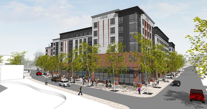 The Tuscaloosa City Council’s finance committee will wait until Dec. 10 to decide whether to pay the $1.3 million needed to replace an aging sewer line, a decision that could delay the opening of HERE Tuscaloosa, a planned 430-bedroom student-based housing project at the corner of Sixth Street and Frank Thomas/12th Avenue as seen in this rendering. [Submitted rendering]