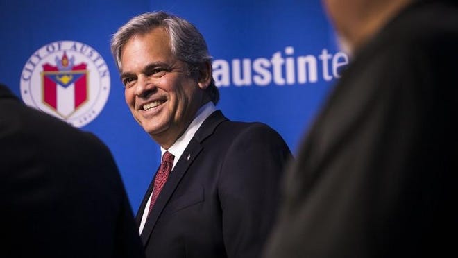 Austin Mayor Steve Adler called Texas Capital Bank’s $500,000 investment into the Austin Housing Conservancy Fund an inspiration Wednesday at City Hall. [NICK WAGNER/AMERICAN-STATESMAN]