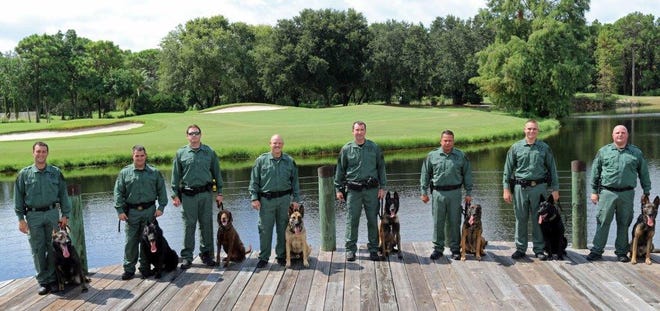 Okaloosa County Sheriff's Office K9 officers. [OCSO/CONTRIBUTED PHOTO]