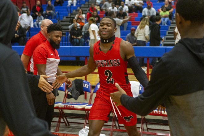 Manor guard Jamal Shead had 33 points in a double-overtime win over Class 6A state-ranked Killeen Ellison Tuesday. [Stephen Spillman for Statesman]
