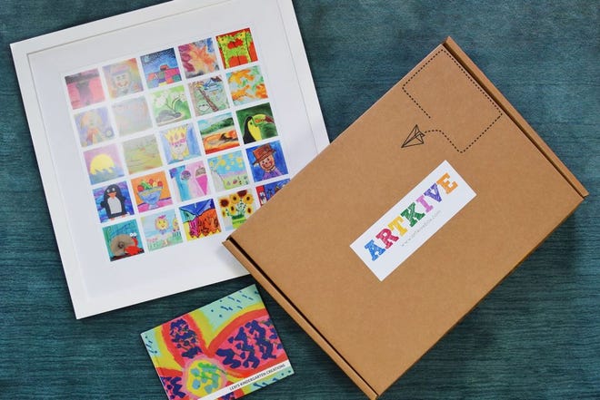 Artkive turns those piles of children's art into books and framed prints.