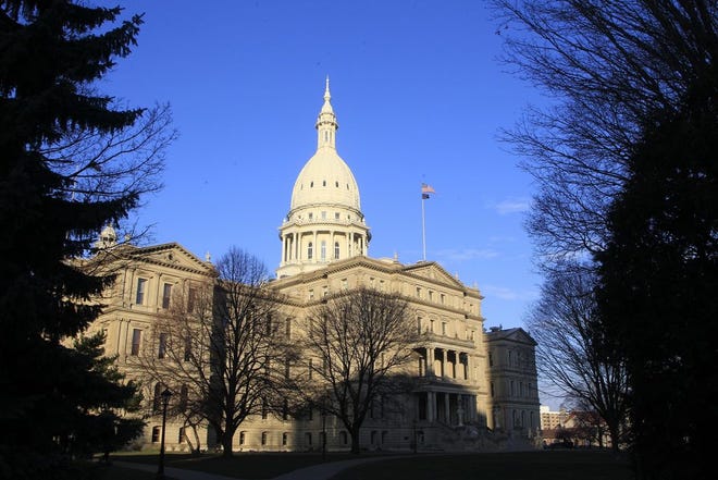 The Michigan capitol building is pictured Dec. 12, 2012, in Lansing.