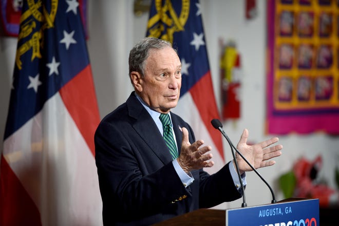 Democratic presidential candidate and former New York Mayor Michael Bloomberg speaks during a press conference at the Lucy Craft Laney Museum in Augusta, Ga., Friday afternoon December 6, 2019. [MICHAEL HOLAHAN/THE AUGUSTA CHRONICLE]