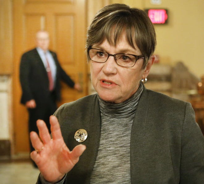 The 2019 statewide political poll by Fort Hays State University’s Docking Institute of Public Affairs indicated Kansas Gov. Laura Kelly possessed a 52.7% favorability rating after one year in office, while President Donald Trump's approval rating stood at 44.1% in red-state Kansas. [File photo/The Capital-Journal]