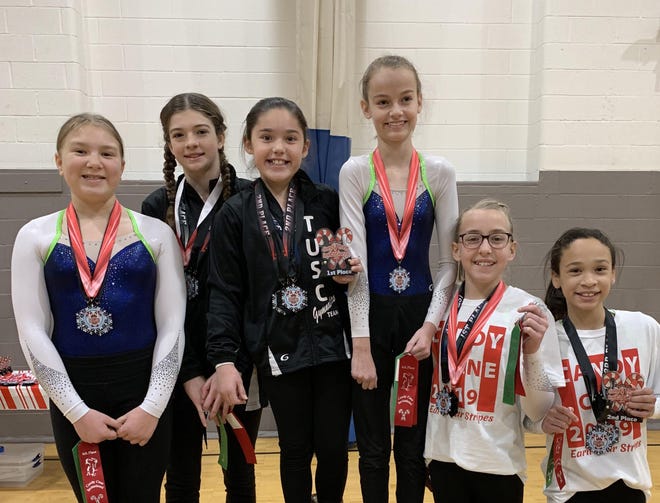 Members of the first place Tuscarawas County YMCA gymnastics team. Submitted photo