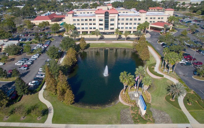 An aerial photo of Leesburg Regional Medical Center. UF Health on Tuesday announced it would acquire Central Florida Health, which operates LRMC and The Villages Regional Hospital. [Submitted]