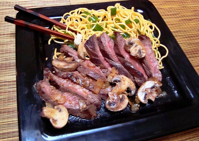 Teriyaki-glazed steak goes together in a flash, perfect for the busy holiday season. [TRIBUNE NEWS SERVICE]