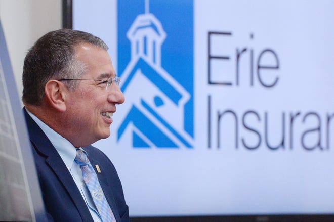 Erie Insurance CEO Tim NeCastro is shown in this April 20 file photo. [GREG WOHLFORD FILE PHOTO/ERIE TIMES-NEWS]