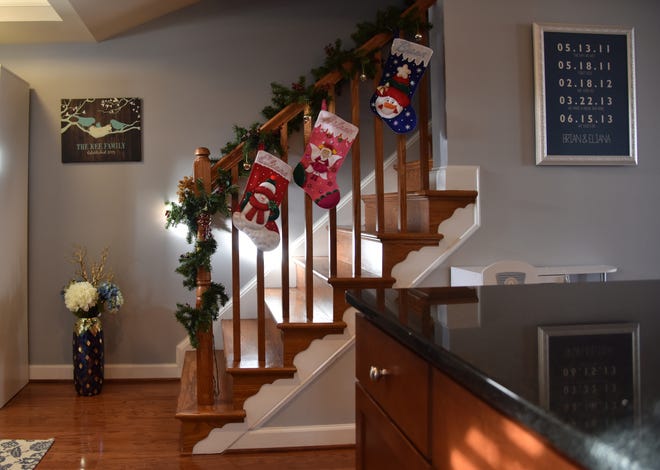 Christmas decorations inside Brian and Eliana Kee's home in Arlington, Virginia on December, 8, 2019. MUST CREDIT: Washington Post photo by Marvin Joseph