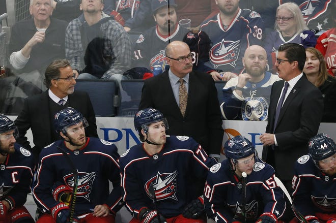The Blue Jackets brought in Paul MacLean, center, to help with the power play, and the early results were encouraging. But the team is 0 for 14 in the past four games with the man-advantage. [Adam Cairns/Dispatch]