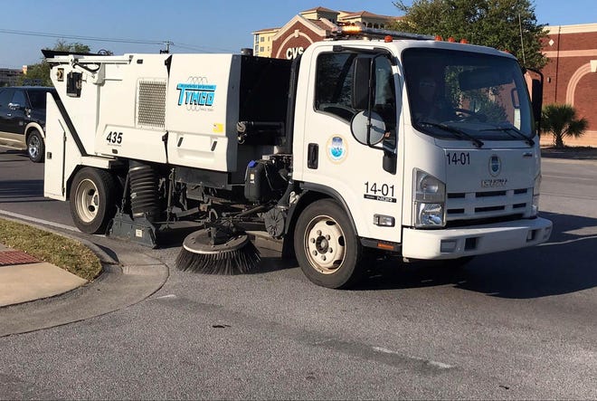 The city of Destin street sweeper moves along one of the city’s roads. [CONTRIBUTED PHOTO]