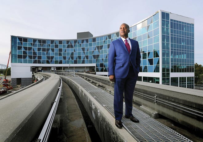 Nat Ford, CEO of the Jacksonville Transportation Authority, will be moving JTA staff into a new Regional Transportation Center. It will be the center for bus lines and Skyway vehicles. (Bob Self/Florida Times-Union)