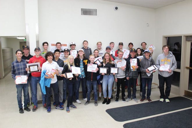 Members of the Yreka High cross country team during their awards ceremony on Nov. 15..Contributed photo