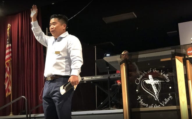 Pastor Jake Kim, the newly installed leader of Church of the Valley in Apple Valley, has been hospitalized after suffering a life-threatening aneurysm. [PHOTO COURTESY OF CHURCH OF THE VALLEY]