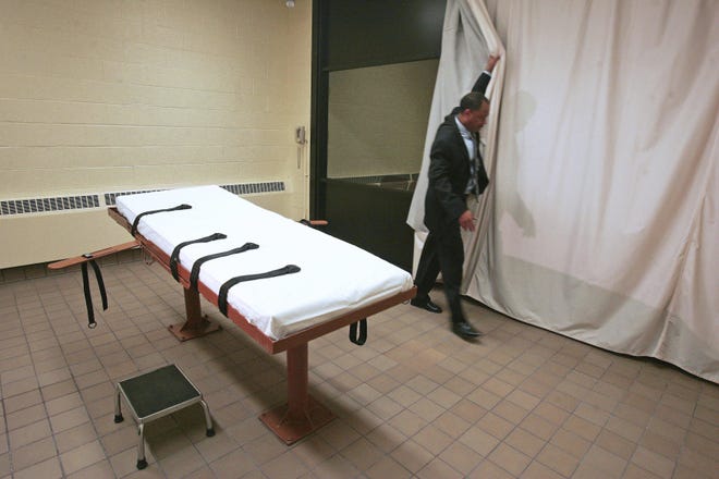 The death chamber at the Southern Ohio Correctional Facility near Lucasville. [AP Photo/Kiichiro Sato]