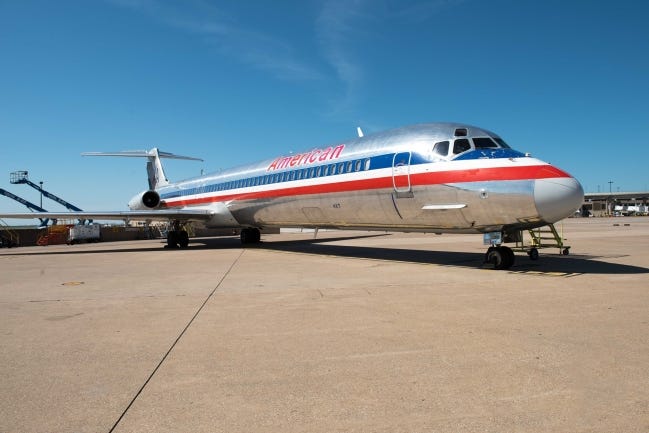 A retired American Airlines MD-80 aircraft was donated Thursday to Oklahoma CareerTech. [Photo provided]